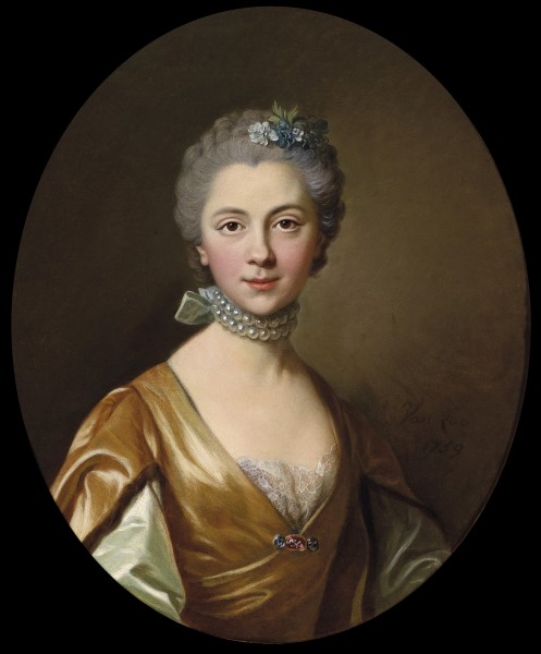 Louis Michel van Loo Porträt einer eleganten jungen Dame 1759