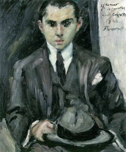 Lovis Corinth Thomas mit Hut in der Hand 1922