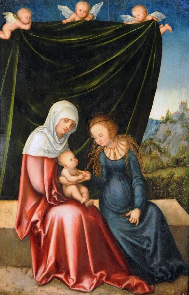 Lucas Cranach d.Ä. - Anna Selbdritt (Gemäldegalerie, Berlin.)