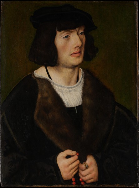 Lucas Cranach d.Ä. - Bildnis eines Mannes mit Rosenkranz