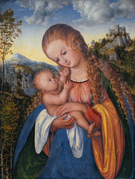 Lucas Cranach d.Ä. - Madonna mit Kind (Karlsruhe, Kunsthalle)