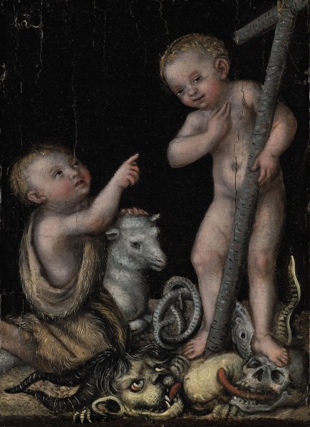 Lucas Cranach d.Ä. - Christus und Johannes als Knaben