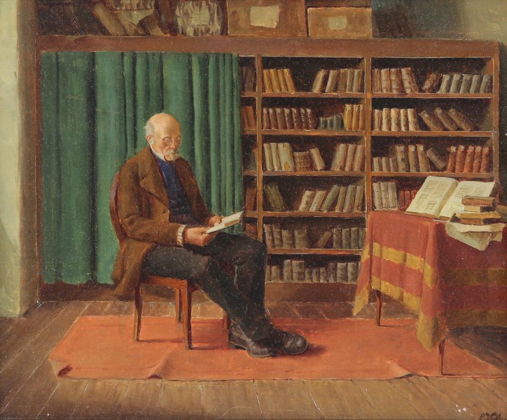Ludwig Valenta - In the library
