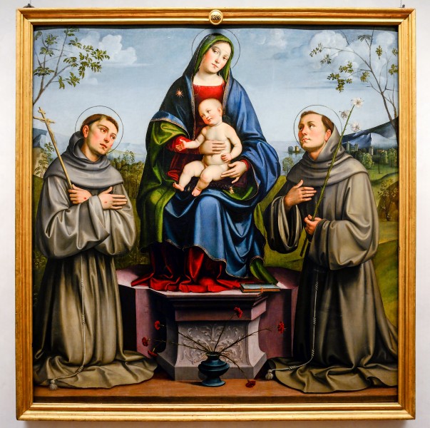 Madonna with child and Saint Francis and Anthony