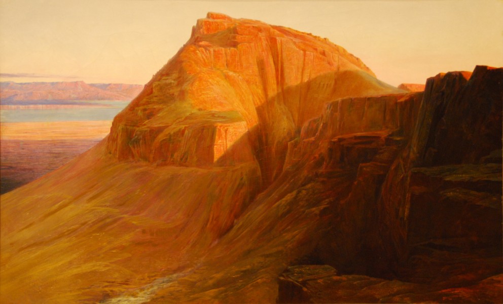 Masada (or Sebbeh) on the Dead Sea, Edward Lear, 1858