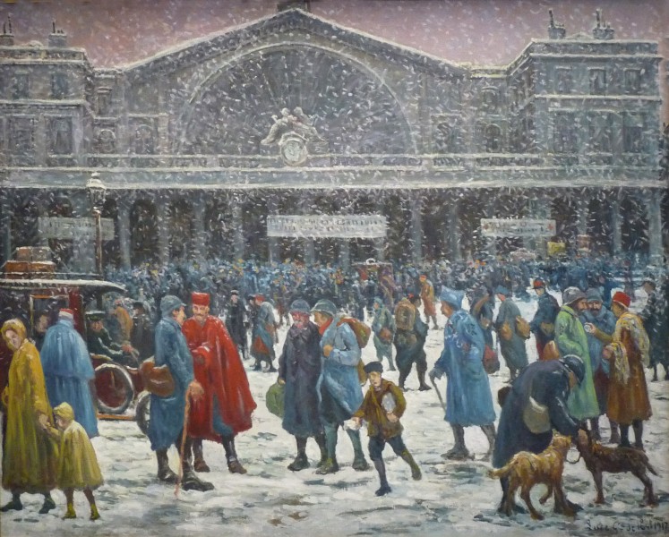 Maximilien Luce-La Gare de l'Est sous la neige-1917