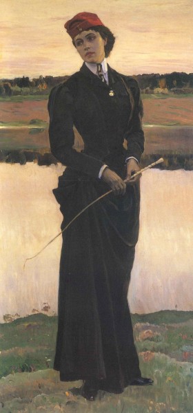 portrait of Olga Nesterova by Mikhail Nesterov
