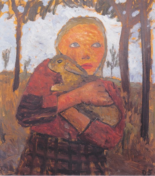 Modersohn-Becker - Mädchen mit Kaninchen - 1905