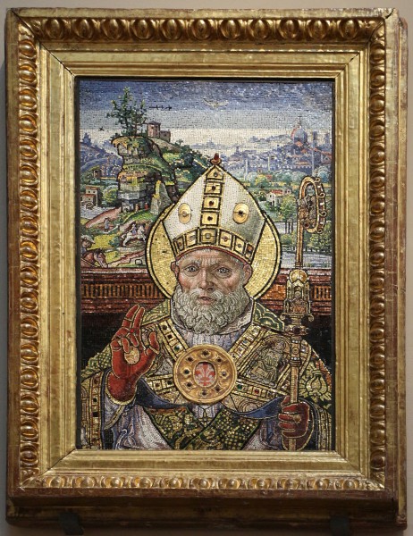 Monte di giovanni detto del fora, mosaico di san zanobi benedicente, 1505-05