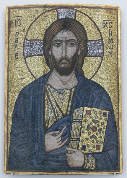 Mosaik-Ikone Christus der Barmherzige