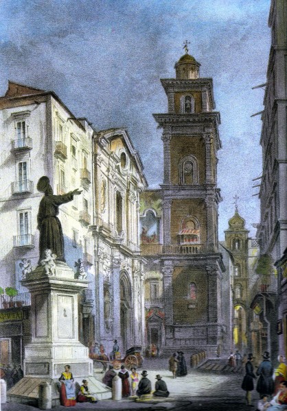 Napoli Piazza di San Lorenzo Maggiore c1845