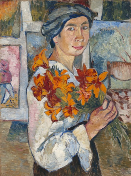 Natalia Goncharova (self-portrait, 1907, GTG)
