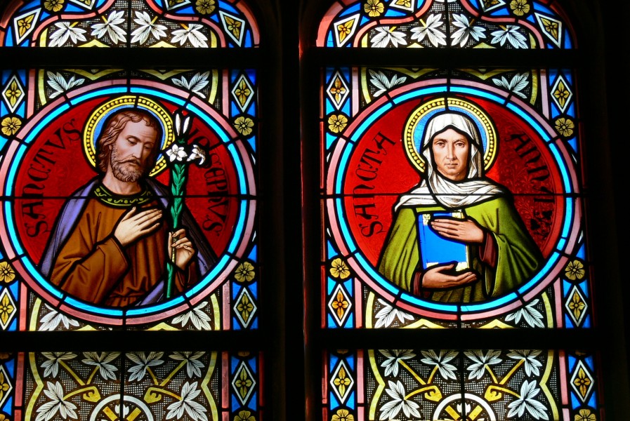 Niederwaldkirchen Blasiuskapelle - Fenster 2a Joseph und Anna