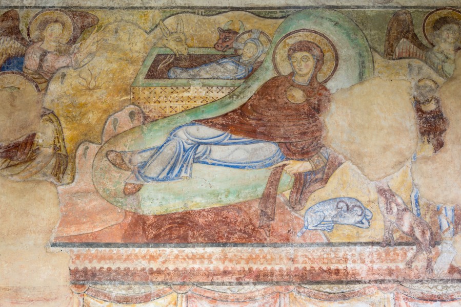 Pürgg Johanneskapelle Fresko Geburt Christi