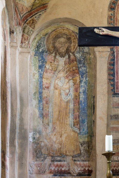 Pürgg Johanneskapelle Fresko Johannes der Täufer