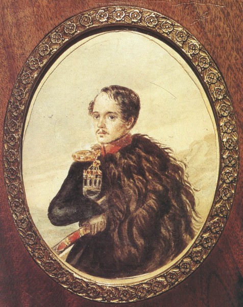 Paintings by Mikhail Lermontov, 1837, selfportrait