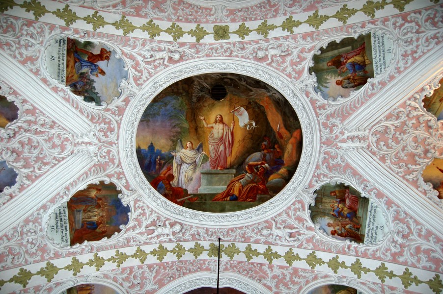 Parish church, Schalchen, stucco ceiling