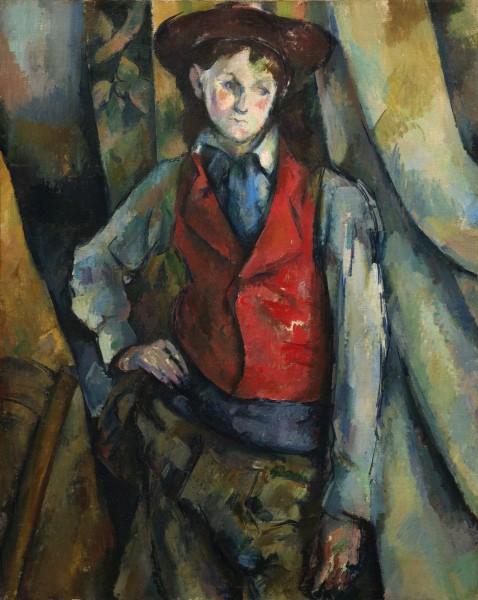 Paul Cézanne - Garçon au gilet rouge