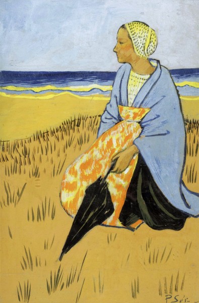 Paul Sérusier - Breton woman sitting at the seashore - Google Art Project