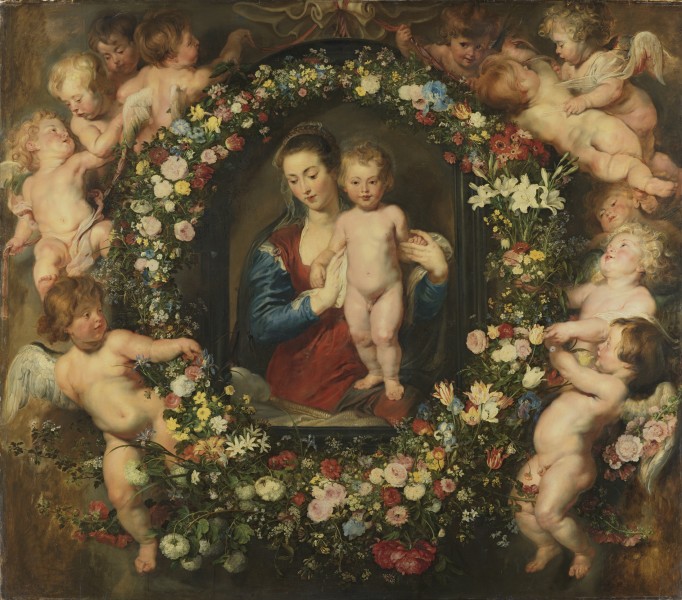 Peter Paul Rubens - Madonna in Floral Wreath