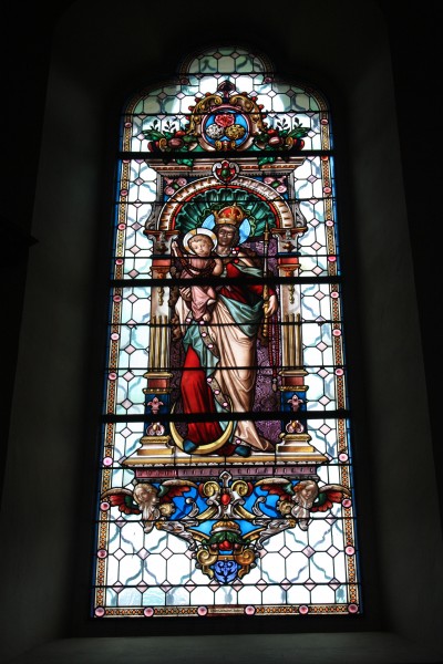 Pfarrkirche Dellach im Drautal - Fenstermalerei - Schwarze Madonna