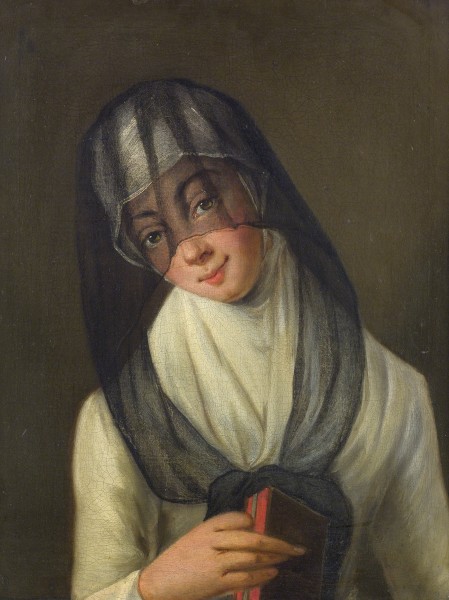 Portrait of a veiled lady Venetian 18c