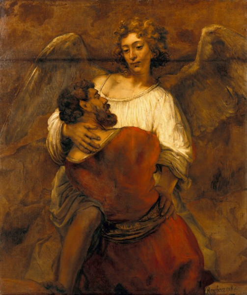 Rembrandt - Jacob Wrestling with the Angel - Google Art Project