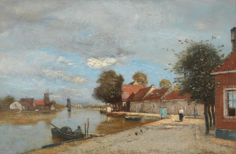Ribarz – Dutch River Landscape, 1880