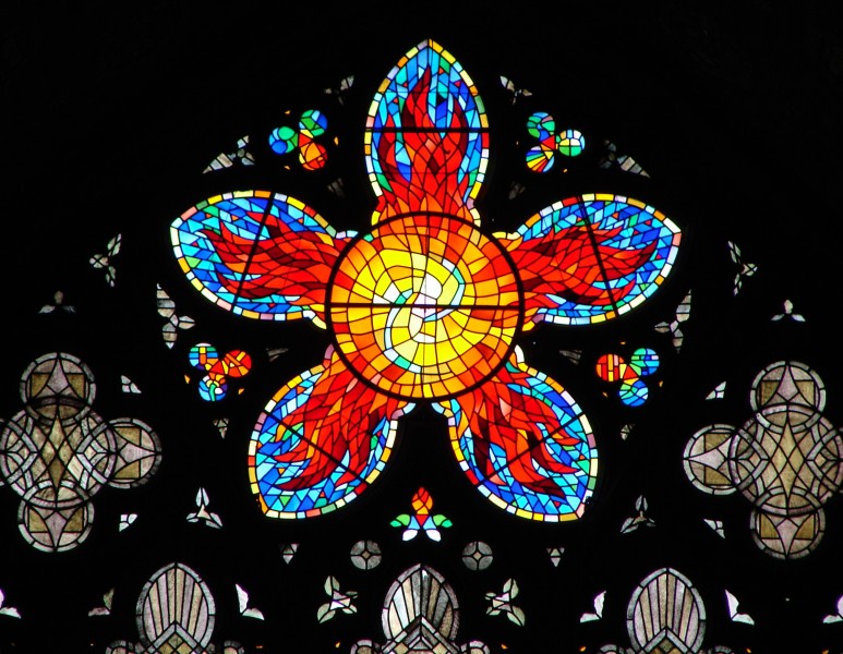 Rockefeller Chapel stained glass closeup