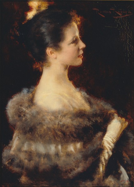 Romà Ribera - Woman in Evening Gown - Google Art Project