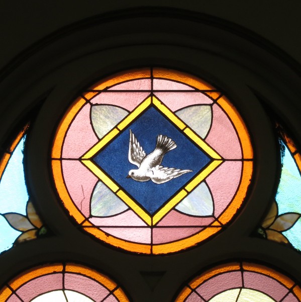 Saint Anthony Catholic Church (Temperance, MI) - stained glass, the Holy Spirit as a dove