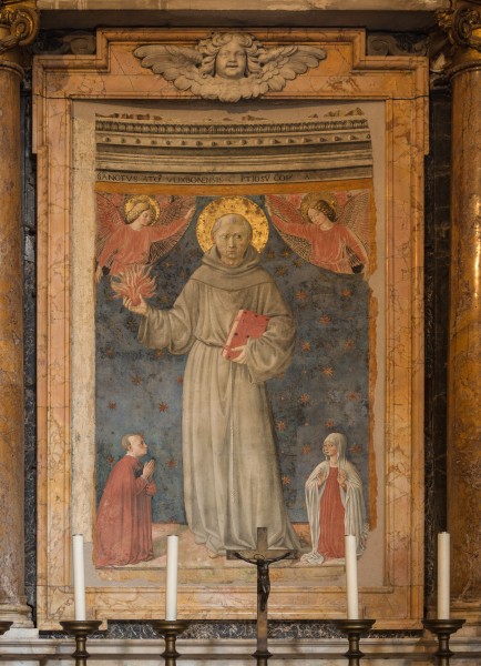 Saint Anthony of Padua, fresco Benozzo Gozzoli, Church Santa Maria in Aracoeli, Rome, Italy