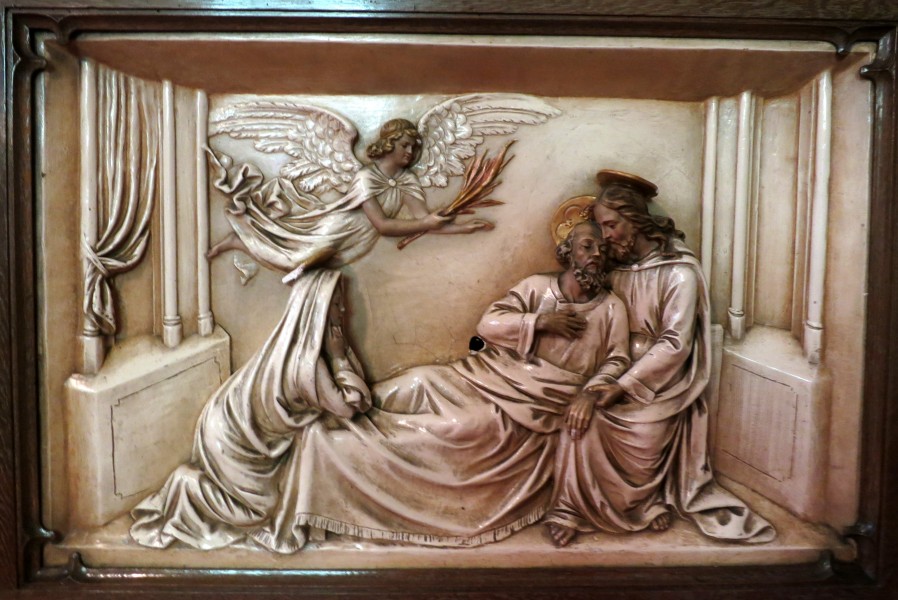 Saint Bernard Catholic Church (Corning, Ohio) - Saint Joseph shrine, relief of the Death of St. Joseph
