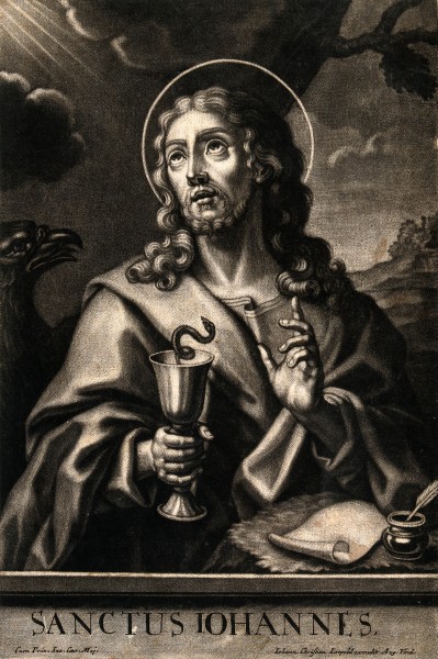 Saint John the Evangelist. Mezzotint by J.C. Leopold. Wellcome V0032395