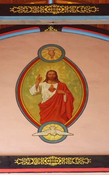 Saint John the Evangelist Church (Covington, Kentucky) - Father, Sacred Heart of Jesus, and Holy Spirit mural