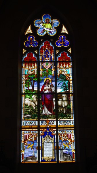 Saint Joseph Catholic Church (Detroit, MI) - stained glass, The Good Shepherd
