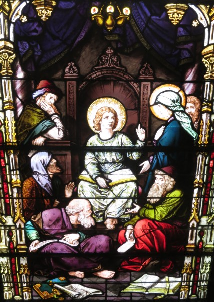 Saint Joseph Catholic Church (Somerset, Ohio) - stained glass, Finding the Child Jesus in the Temple