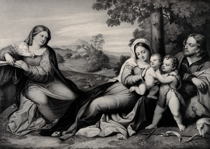 Saint Mary (the Blessed Virgin) with the Christ Child, Saint Wellcome V0034145