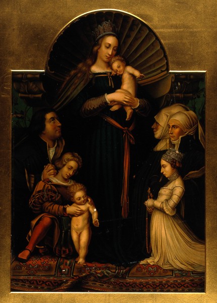Saint Mary (the Blessed Virgin) with the Christ Child and a Wellcome V0034117