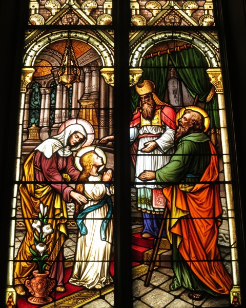 Saint Mary Catholic Church (Dayton, Ohio) - stained glass, Consecration of Immaculata