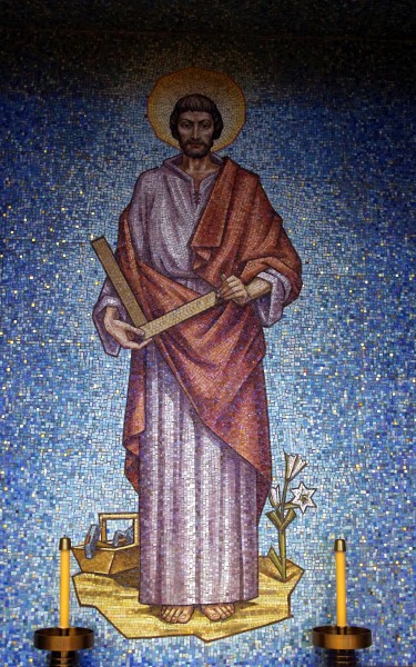 Saint Mary Magdalene Church (Columbus, Ohio) - mosaic, St. Joseph shrine