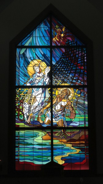 Saint Peter Church (Columbus, Ohio) - stained glass, Feed My Sheep