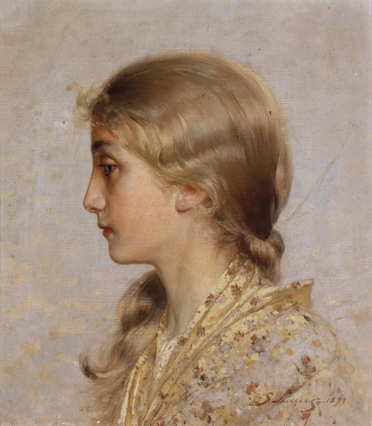 Sebastian Lucius Mädchen im Profil 1894