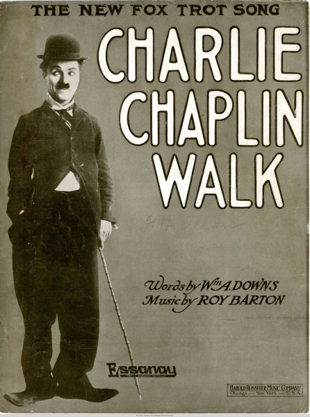 Sheet music cover - CHARLIE CHAPLIN WALK - -THAT CHARLIE CHAPLIN WALK- (1915)