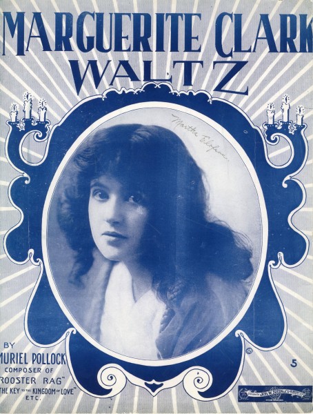 Sheet music cover - MARGUERITE CLARK WALTZ (1917)