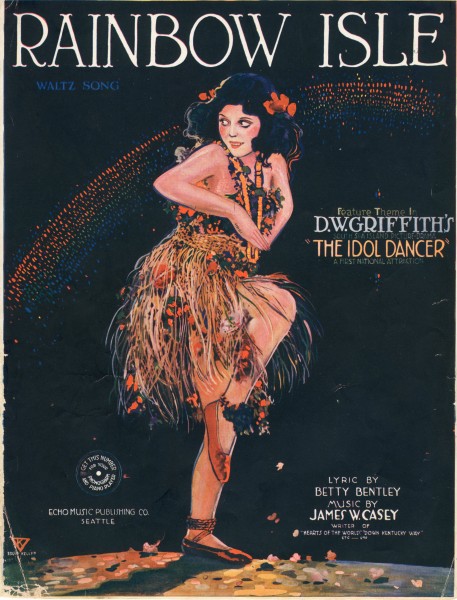 Sheet music cover - RAINBOW ISLE (1920)