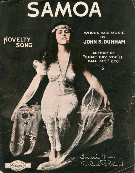 Sheet music cover - SAMOA (1916)