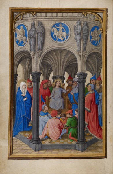 Simon Bening (Flemish - The Dispute in the Temple - Google Art Project