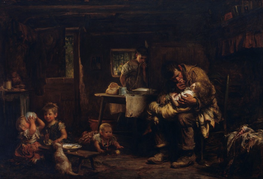 Sir Luke Fildes - The widower - Google Art Project