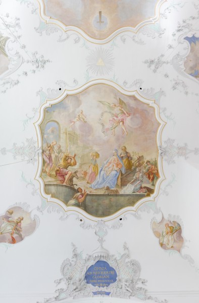 St. Ursus (Klosterbeuren) view towards ceiling